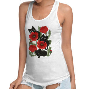 Poppies And Black Kitties