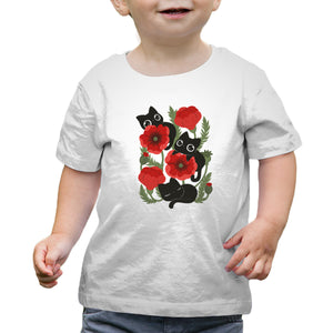 Poppies And Black Kitties