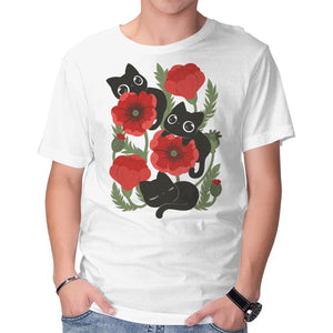 Poppies And Black Kitties