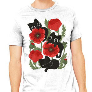 Poppies And Black Kitties