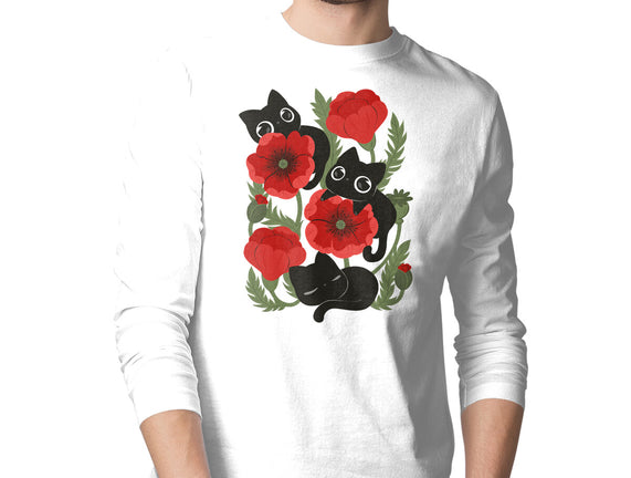 Poppies And Black Kitties