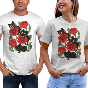Poppies And Black Kitties