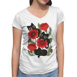 Poppies And Black Kitties