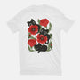 Poppies And Black Kitties-Unisex-Basic-Tee-ricolaa