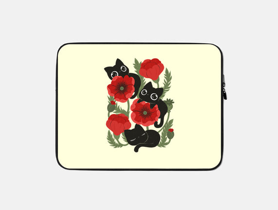 Poppies And Black Kitties