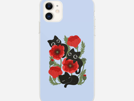 Poppies And Black Kitties