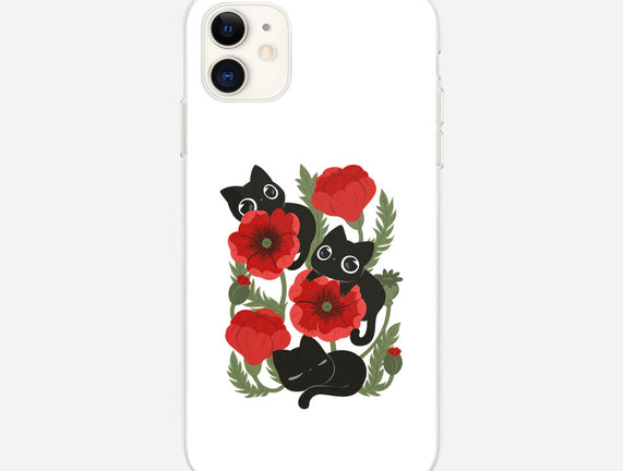 Poppies And Black Kitties