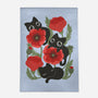 Poppies And Black Kitties-None-Indoor-Rug-ricolaa