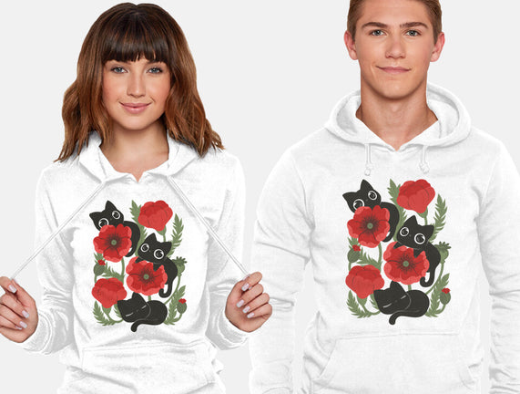 Poppies And Black Kitties