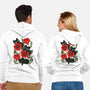 Poppies And Black Kitties-Unisex-Zip-Up-Sweatshirt-ricolaa