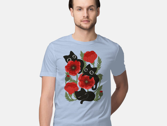 Poppies And Black Kitties