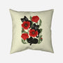 Poppies And Black Kitties-None-Removable Cover w Insert-Throw Pillow-ricolaa