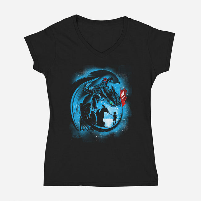 Yesterday and Tomorrow-womens v-neck tee-alemaglia