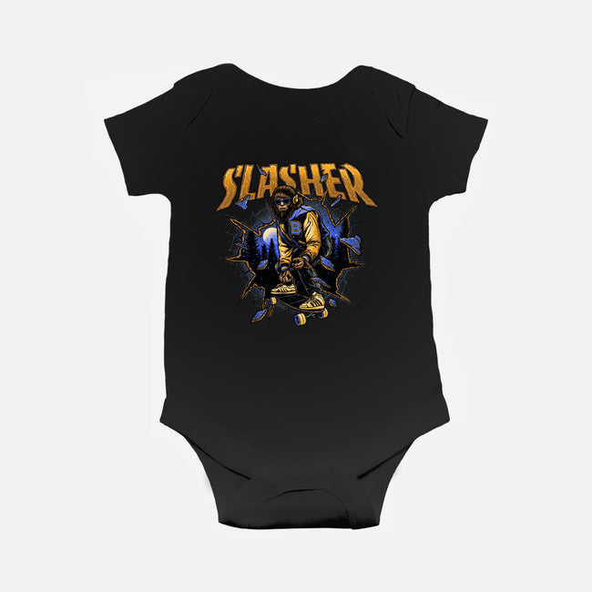 Slasher Wolf-Baby-Basic-Onesie-momma_gorilla