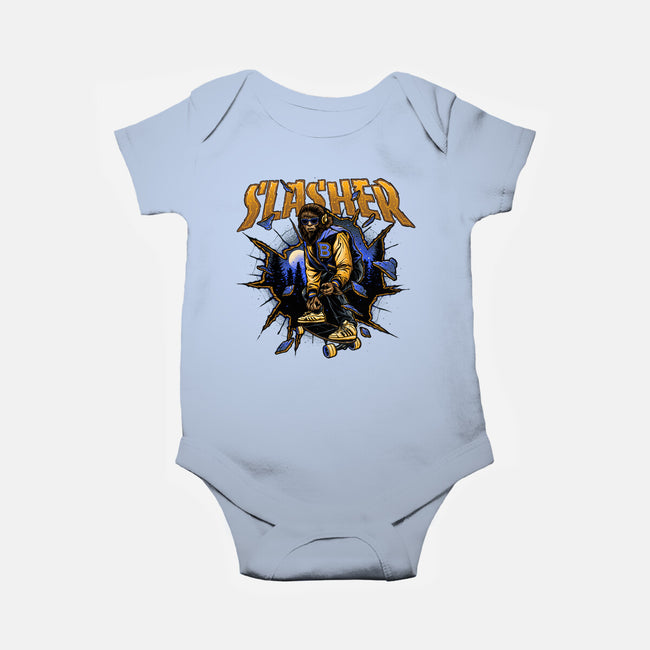 Slasher Wolf-Baby-Basic-Onesie-momma_gorilla