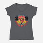 House Of Flex-Womens-V-Neck-Tee-momma_gorilla