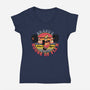 House Of Flex-Womens-V-Neck-Tee-momma_gorilla
