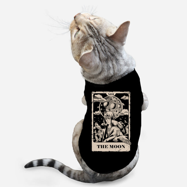 Tarot The Moon-Cat-Basic-Pet Tank-Arigatees