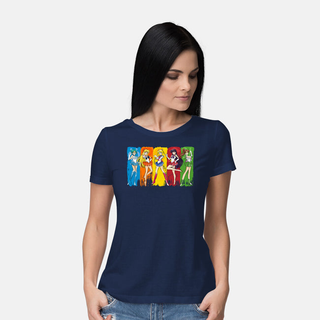 The Sailor Scouts-Womens-Basic-Tee-DrMonekers
