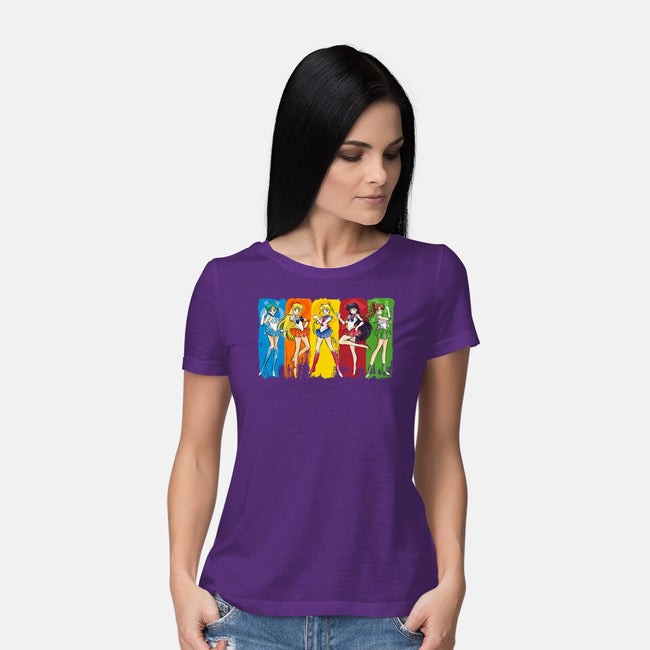 The Sailor Scouts-Womens-Basic-Tee-DrMonekers