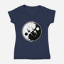 Yin Yang Mog-womens v-neck tee-motoslave