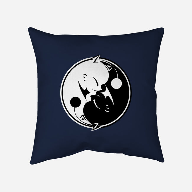Yin Yang Mog-none removable cover w insert throw pillow-motoslave