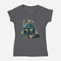 Safe House-Womens-V-Neck-Tee-erion_designs
