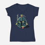 Safe House-Womens-V-Neck-Tee-erion_designs