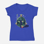 Safe House-Womens-V-Neck-Tee-erion_designs