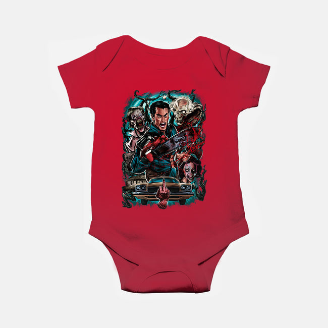 Kicking The Devil-Baby-Basic-Onesie-Conjura Geek