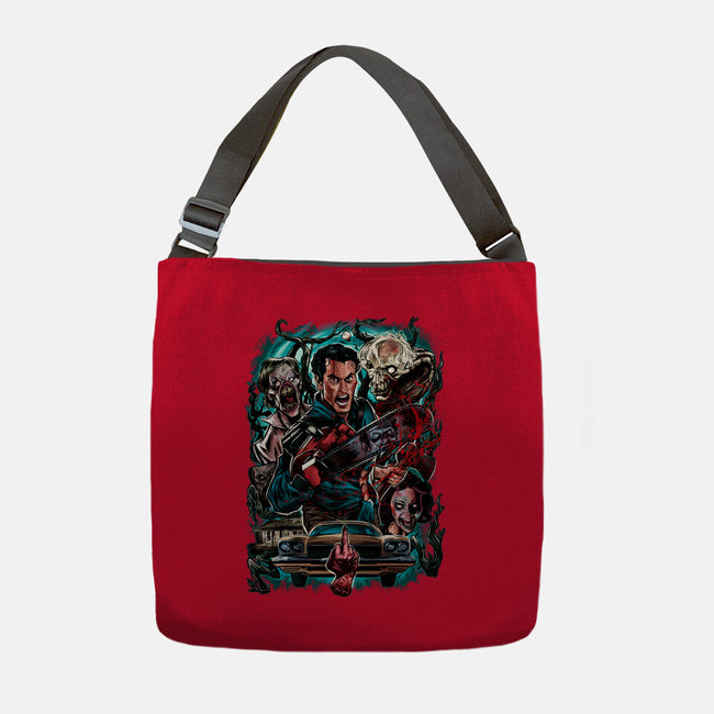 Kicking The Devil-None-Adjustable Tote-Bag-Conjura Geek