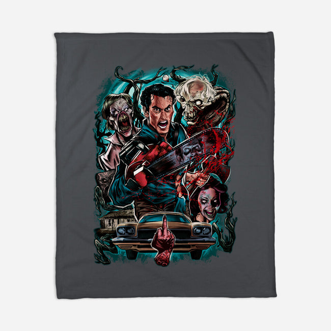 Kicking The Devil-None-Fleece-Blanket-Conjura Geek