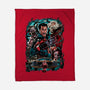 Kicking The Devil-None-Fleece-Blanket-Conjura Geek