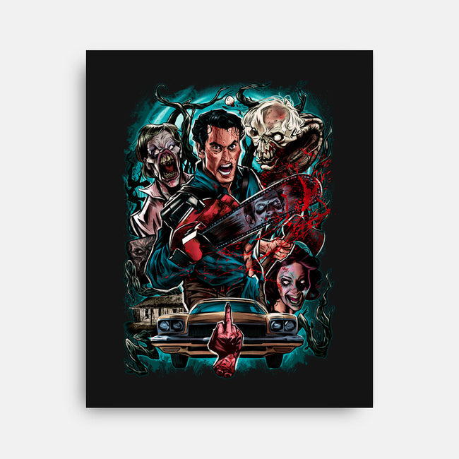 Kicking The Devil-None-Stretched-Canvas-Conjura Geek