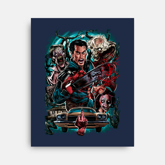 Kicking The Devil-None-Stretched-Canvas-Conjura Geek