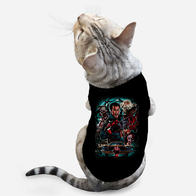 Kicking The Devil-Cat-Basic-Pet Tank-Conjura Geek