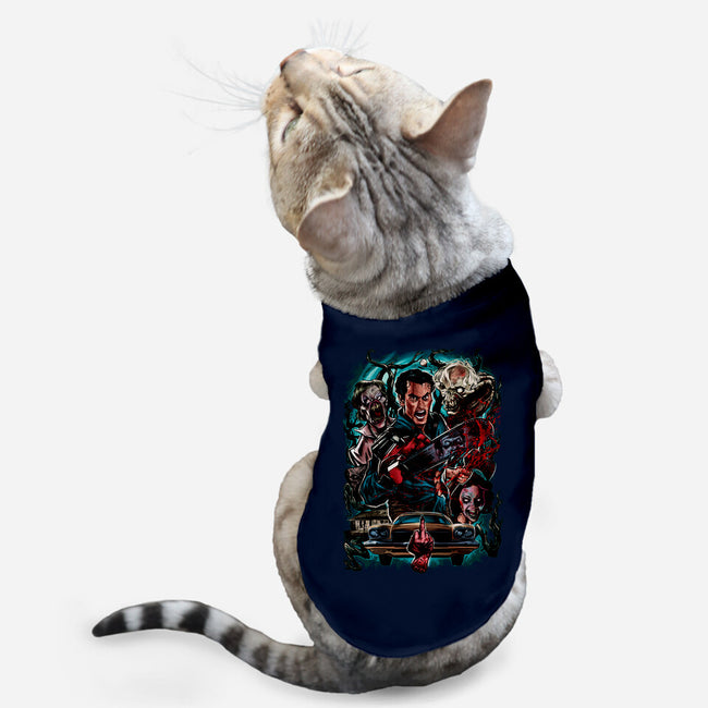 Kicking The Devil-Cat-Basic-Pet Tank-Conjura Geek