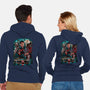 Kicking The Devil-Unisex-Zip-Up-Sweatshirt-Conjura Geek