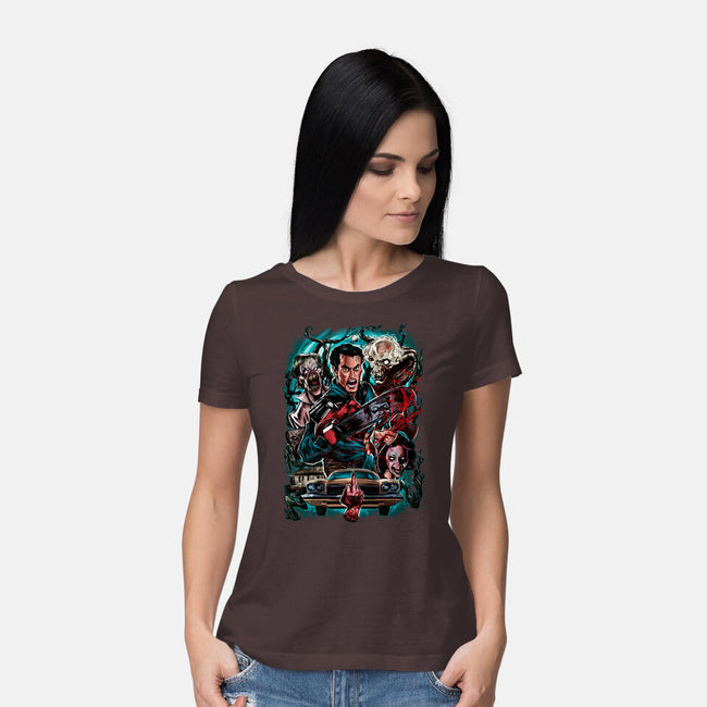Kicking The Devil-Womens-Basic-Tee-Conjura Geek