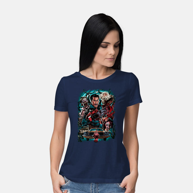 Kicking The Devil-Womens-Basic-Tee-Conjura Geek