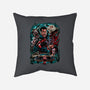 Kicking The Devil-None-Removable Cover-Throw Pillow-Conjura Geek