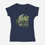 Welcome To Another Dimension-Womens-V-Neck-Tee-goodidearyan