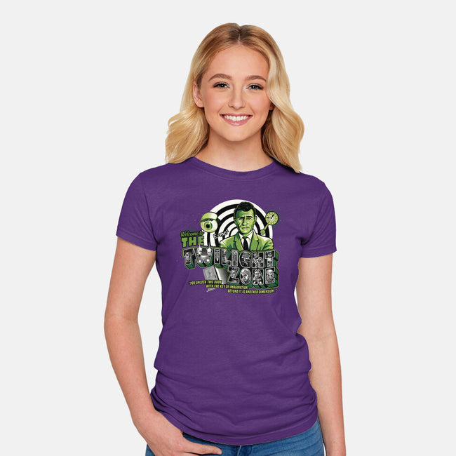 Welcome To Another Dimension-Womens-Fitted-Tee-goodidearyan