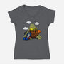 Cybertronian Nuts-Womens-V-Neck-Tee-Boggs Nicolas