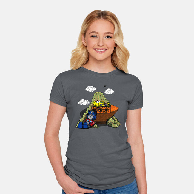 Cybertronian Nuts-Womens-Fitted-Tee-Boggs Nicolas