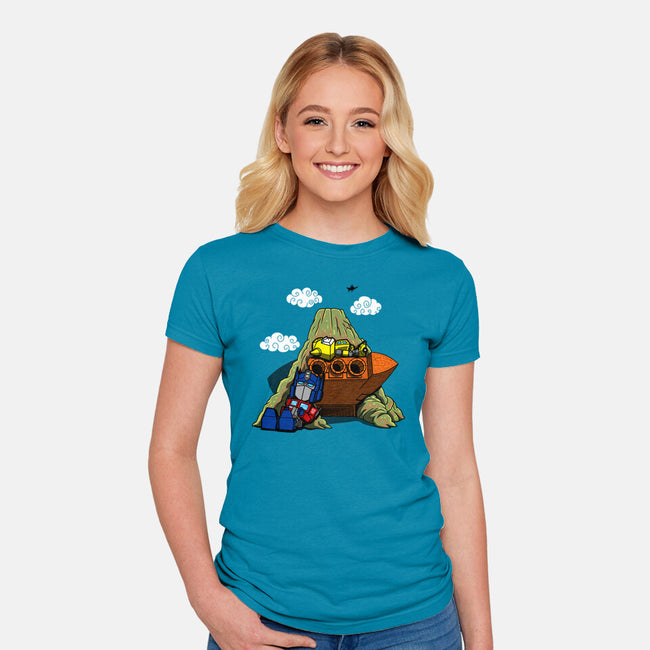 Cybertronian Nuts-Womens-Fitted-Tee-Boggs Nicolas