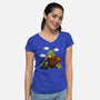 Cybertronian Nuts-Womens-V-Neck-Tee-Boggs Nicolas
