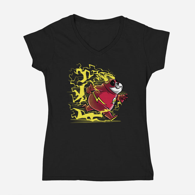 Velocipanda-Womens-V-Neck-Tee-zascanauta