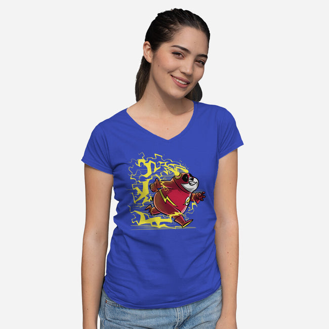 Velocipanda-Womens-V-Neck-Tee-zascanauta