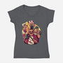 Mushroom Gang-Womens-V-Neck-Tee-Bruno Mota